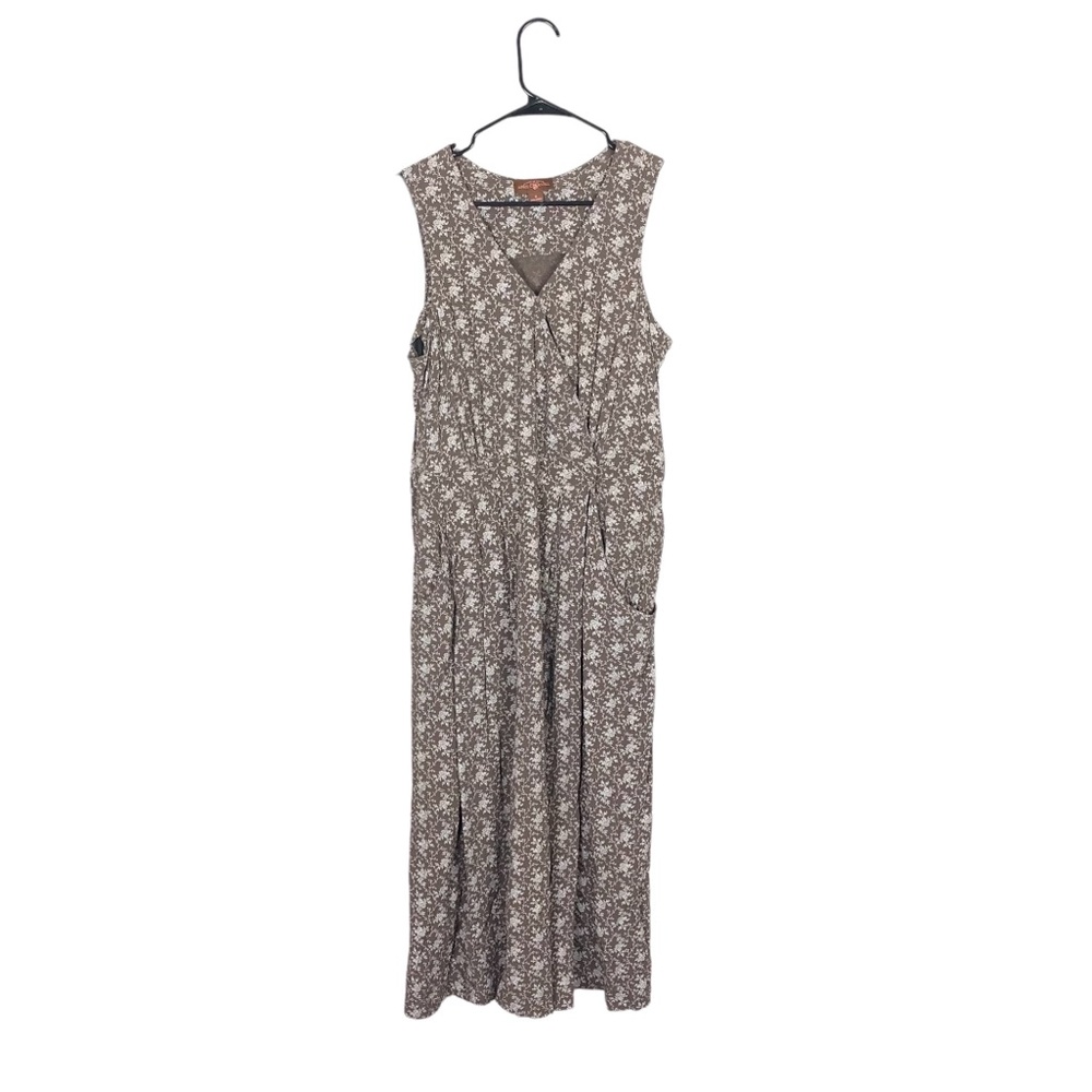 Vintage April Cornell floral midi dress size medium cottagecore